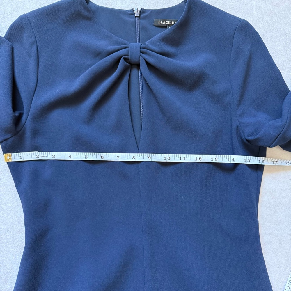 Black Halo Navy Blue Dress EUC Size 6 - Picture 11 of 14